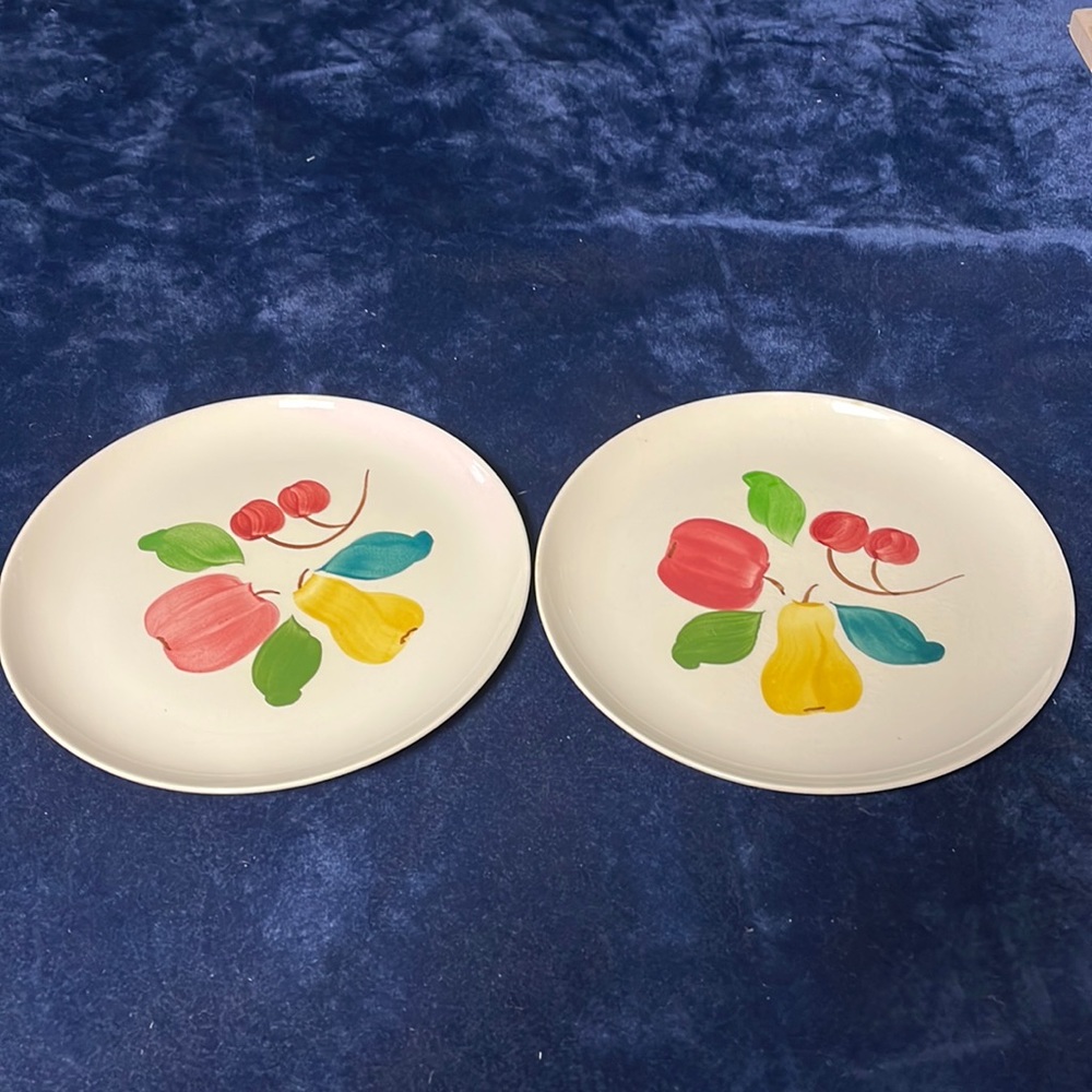 VTG Hand Painted Fruit Cluster Plates